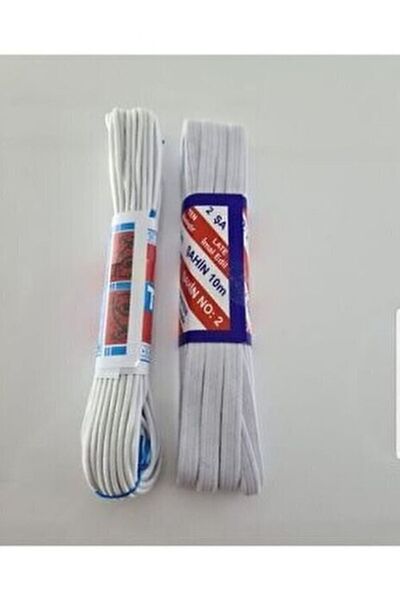 efmues إطار دائري مسطح وواسع من المطاط الأبيض 10 متر + 10 متر منتج لاتكس 2 قطعة