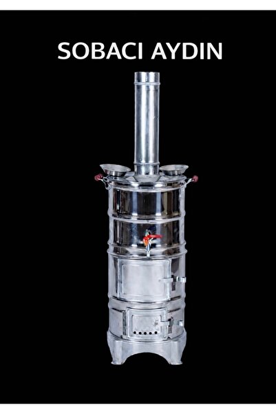 SOBACI AYDIN Battal Boy 20 Litre 3 Demlikli Semaver çelik sobalı