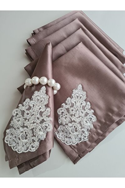 Nilbutik Set of 6 Cotton Fabric Serving Presentation Napkins