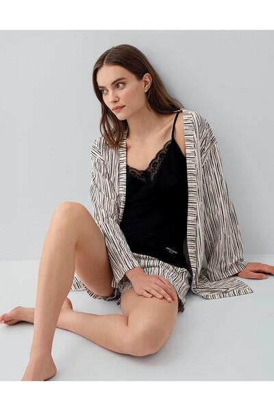 Pierre Cardin Γυναικείο Μαύρο Σετ Πιτζάμες 3 τεμαχίων – 50% Βαμβάκι, 50% Μοντ...