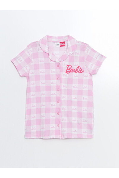 LC Waikiki Özmarka Noul Sezon guler de cămașă Barbie cu imprimeu Top de pijam...