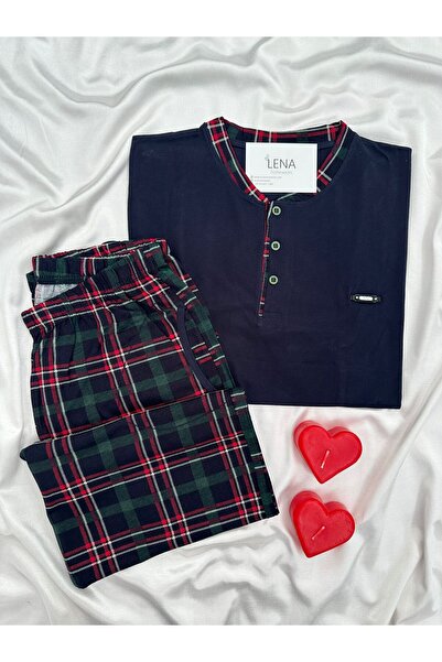 Lena Homewears Set pijama cu mânecă scurtă pentru bărbați