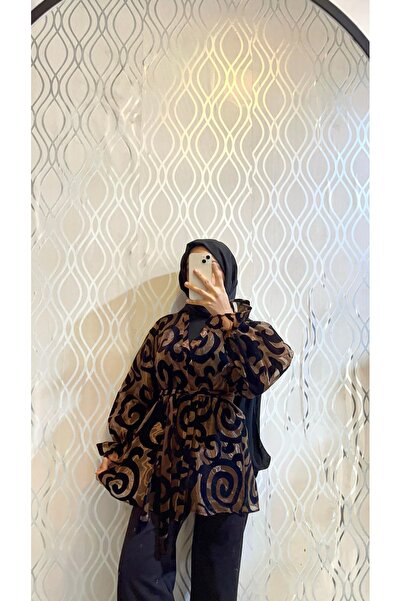 DİLEKBUTİK Organze tül kumaş kabarık yazlık kimono