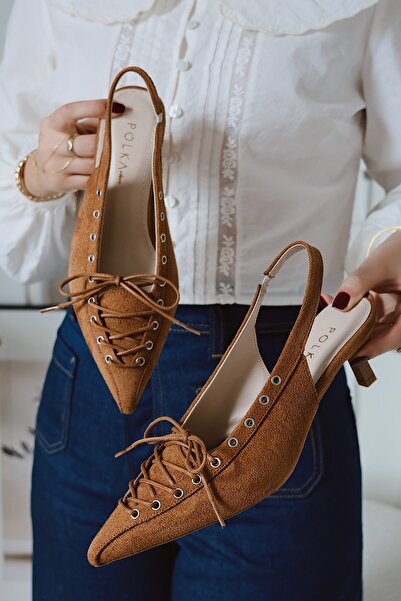 POLKA STORE Τα καλύτερα γυναικεία παπούτσια με κοντό τακούνι kitten, μυτερή μ...