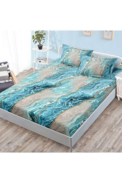 Patul Bed cover with elastic + 2 pillowcases, Fine cotton