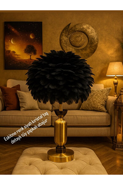 DoraHomeDekor عاكس الضوء الريش الأسود