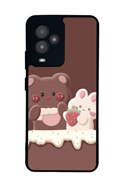 General Mobile متوافق مع GM 24 Pro مطبوع، أسود غير لامع، سيليكون ناعم، واقي، ...