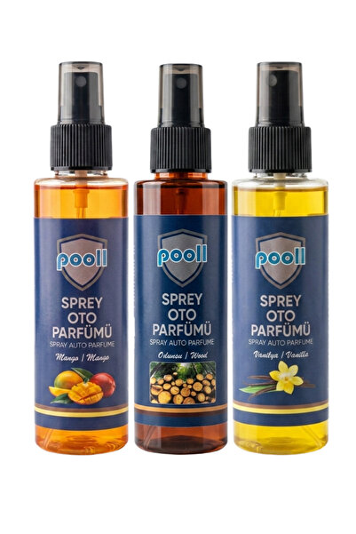 POOLL Araç Kokusu Araba Parfümü Araç İçi Sprey Oto Parfüm 150 ML Odunsu, Vani...