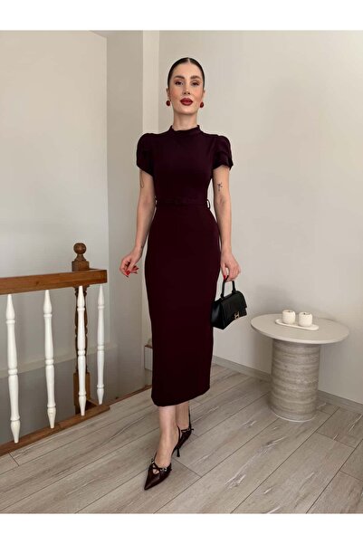 YK FASHION İnce Kemerli Elbise