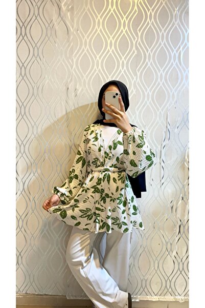 DİLEKBUTİK Yazlık delikli balon kol kimono