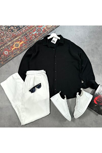 tetramoda Men's Muslin Fabric Shirt and Pants Set