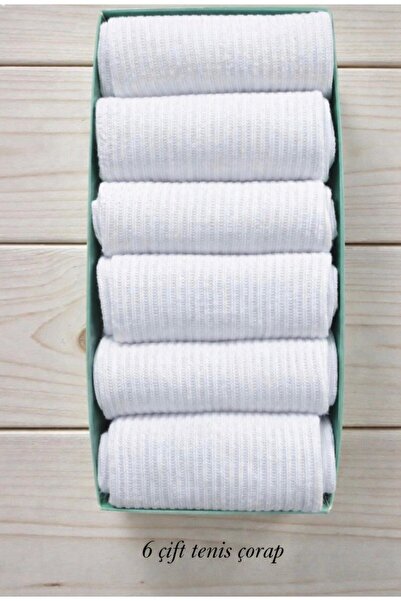 KUN SPORTSWEAR Corded Fabric Tennis Socks 6 Pairs Socket Unisex