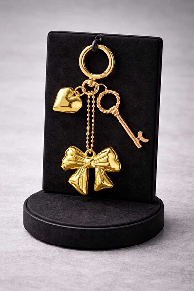 mdm style Χρυσός φιόγκος & ροζ χρυσό μπρελόκ Μπρελόκ και Τσάντα αξεσουάρ
