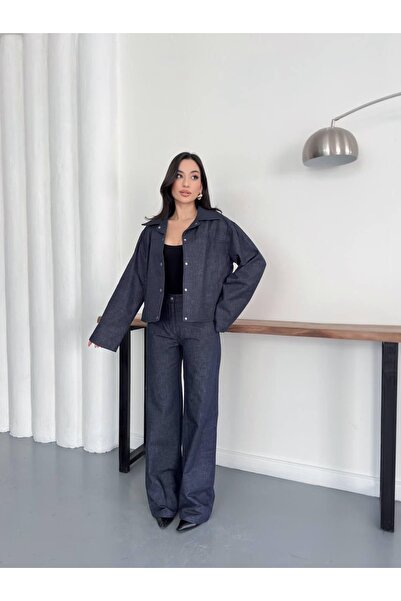 Ekim Store Stretch Fabric Denim Jile Jacket Pants Set