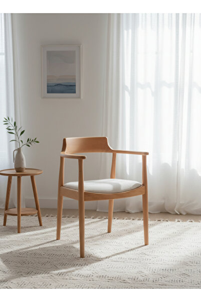 KleinHaus Furniture Siena Ahşap Sandalye, Masif Ahşap İskelet
