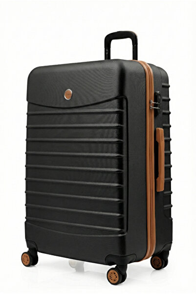 Oversized Suitcase 4x2 Wheel Black-Tan 1168