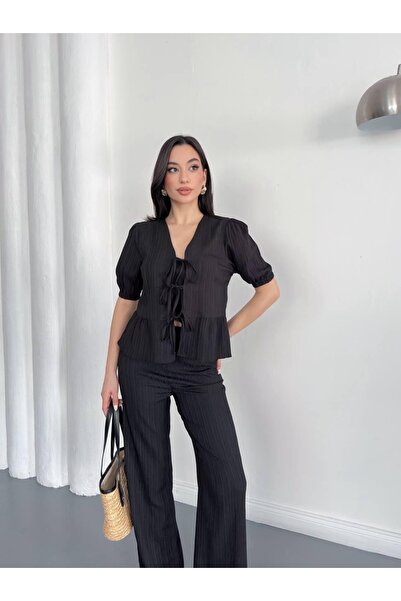 Ekim Store Με σούρες Σετ δύο τεμαχίων με κορδόνια