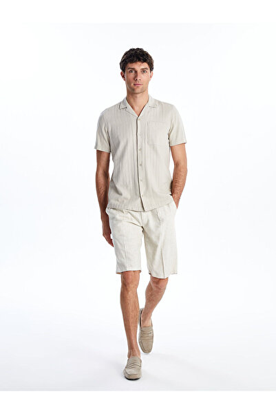 LC Waikiki Ozmarka New Season Comfortable Fit Linen Blend Men's Shorts