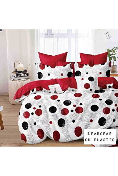 Patul Satin Cotton Linen, Sulphur, 2 Persons, Double Bed, 4 Pieces, Fitted St...