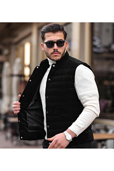 KONTRAST BOUTIQUE SİYAH NOVA KUMAŞ ŞİŞME YELEK