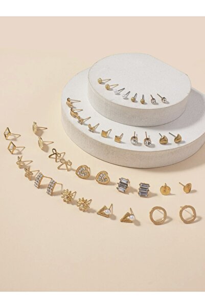 VEYA A set of 20 pairs of women's earrings featuring decorative acrylic and b...