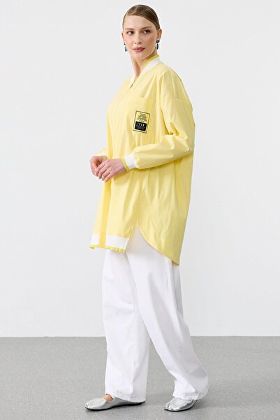 Mahal Tığ Triko Ribanaları Çizgili Cebi Aksesuarlı Fermuarlı Gömlek Kap