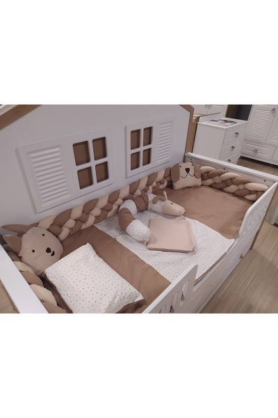özgürce Rüya Gibi Uyku Seti 90x190, 4'lü Saç Örgü, 11 Parça, Yatak Örtüsü