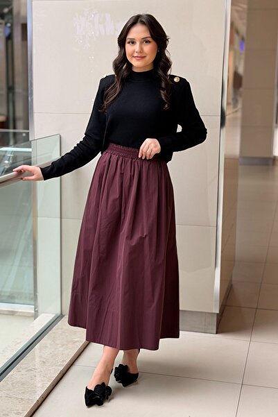 sentez giyim Sentez Ely Beli Lastikli Etek