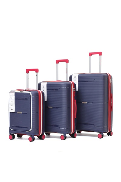 AMERICAN LUGgAGE Unbreakable 3-Piece Rubber Set | Double-Zipper Expansion | 2...