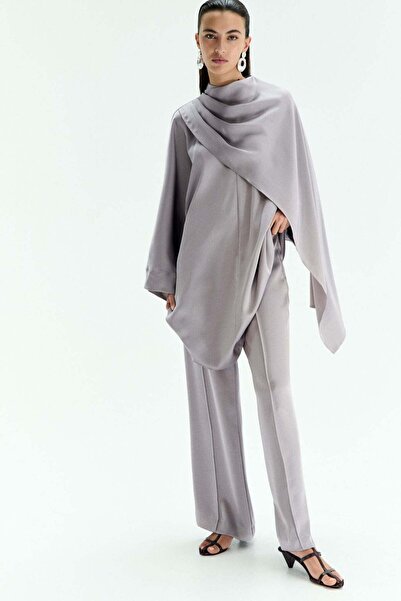 H&M Crease-front satin trousers