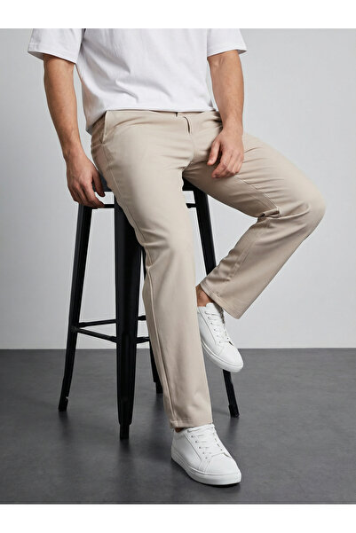 WAMOSSALAPLI Men's Quality Flexible Lycra Ankle Length Fabric Trousers