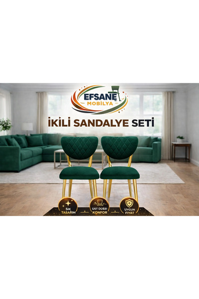 Efsane i.E.G ELMA SANDALYE 2 ADET MUTFAK YEMEK ODASI SALON BALKON BAHÇE OTEL ...