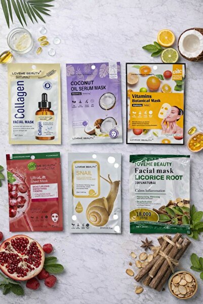LOVEME BEAUTY Lavme Beauty face mask collection, for moisturizing, brightenin...
