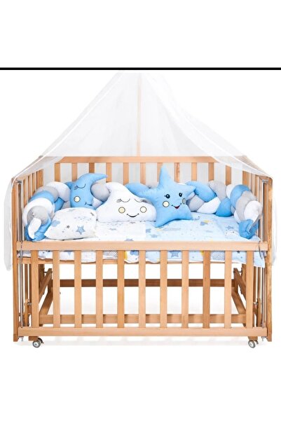 Generic Brand Colorful Knitted Sleeping Set with Playpen Protection Duvet Cover Set