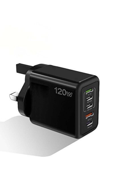 Generic 120W 5-Port Super Fast Charging Adapter for Mobile Devices – Multifun...