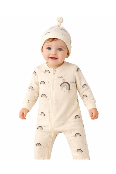 KapsülBebek 100% Organic Cotton Baby Romper – Soft-Textured