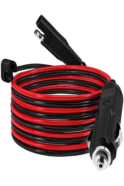 Generic 150cm 12V SAE to Lighter Plug Extension Cable Heavy Duty Cord