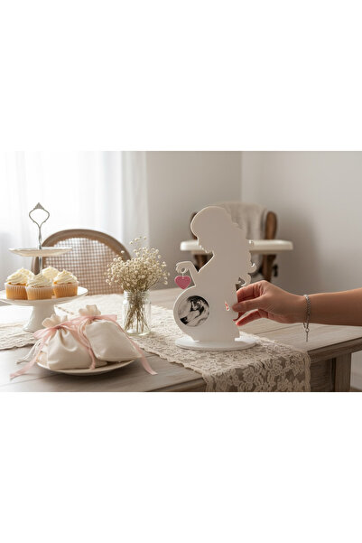 Marka 3D Anne Adayı Siluet Ultrason Fotoğraf Çerçevesi – Baby Shower Hediyeli...