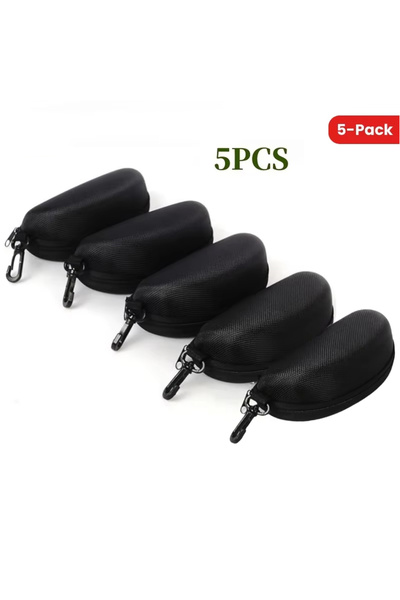Choice 5pcs with hooks 5pack Portable Zipper Sunglasses Protector Box Eye Gla...
