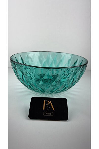 Palpe 23cm Green Crystal Fruit Salad Bowl Presentation Bowl Promise Engagemen...