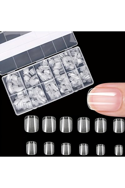 choice2 600 Short square 600Pcs Full Cover Press On Nail Tips Stiletto Almond...