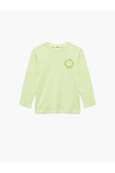 Koton Oversize kroj Žuta majica za dečake 6WKB10351TK