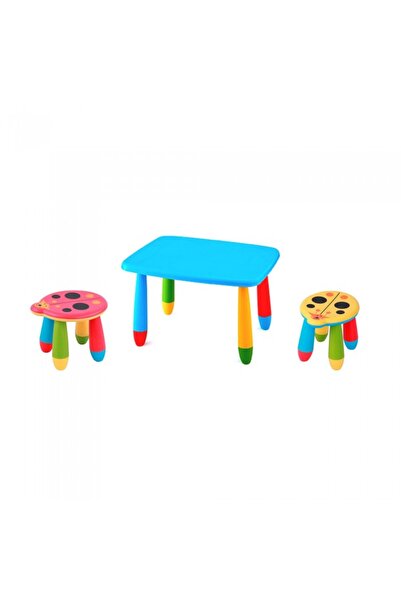 Raki Set mobila copii masa MASHA 72,5x57cm culoare albastra cu 2 scaune