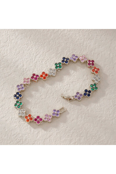 Choice5 B RAKOL Colorful Clover Zircon Bracelet Fashion Charm Gorgeous Charm ...
