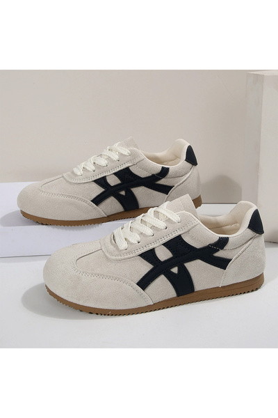 ETG حذاء رياضي نسائية كاجوال، أحذية مشي كلاسيكية منخفضة الرقبة برباط