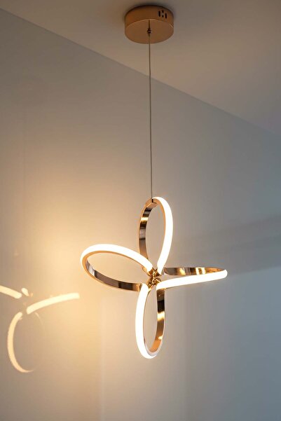 TERRA LIGHTING Minimal Yonca Power Led Avize, 3 Renk Yanabilen Lüks Led Avize...