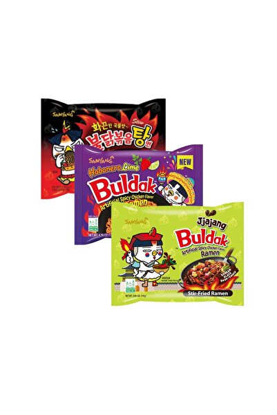 SAMYANG Buldak Spicy Ramen Set – Hot Chicken, Habanero Lime, Jjajang Flavors ...