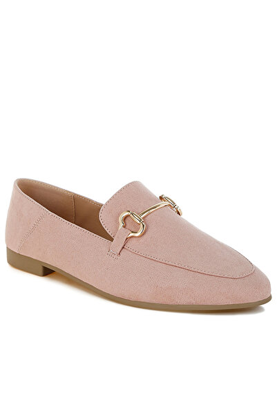 london Rag Women's Horsebit Embellished Flat Loafers Pink