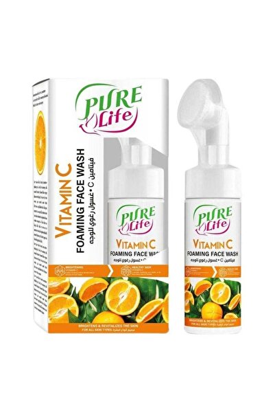 PureLife Pure Life Vitamin C Foaming Face Wash With Silicone Brush 150ml