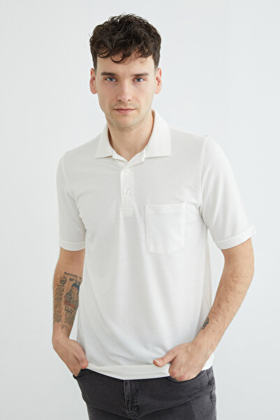 Fulla Moda Μπλουζάκι με μονόχρωμη τσέπη και γιακά πόλο με σχέδιο